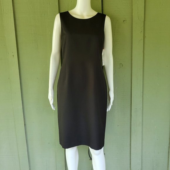 NWT KASPER Black Sleeveless Sheath Dress 10 - Picture 1 of 4